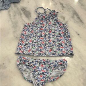 Vineyard Vines Kids Swim Bikini in Blue and Red